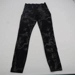 Gymshark Womens High Waisted Marble Swirl Leggings Black Grey XS B2A8T